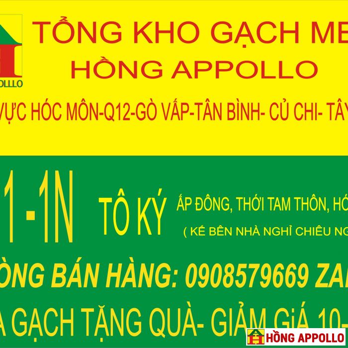 TỔNG KHO PHÂN PHỐI SỈ LẺ GẠCH MEN HỒNG APPOLLO